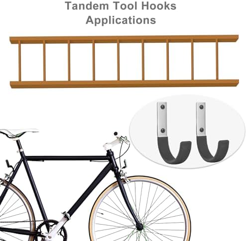 Garage Storage Ladder Hanger 2 Pcs, Upgraded Hose Hanging Hooks, Yard Tool - Image 3