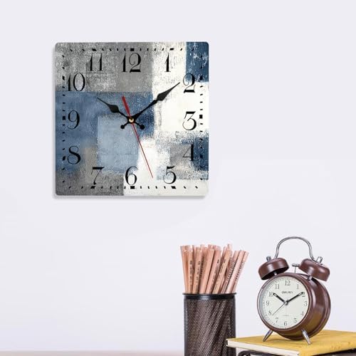 ArtSocket Square Wall Clock Silent Non-Ticking 12" Abstract Coastal - Image 6