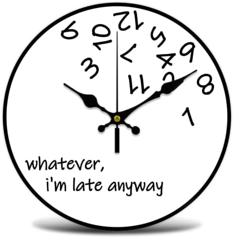 Fun Wall Clock Silent Non-Ticking 12" by WHIMSTITCH