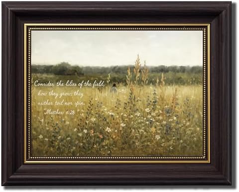 3D Textured Canvas Wall Art American-Style Frame Jesus Walking In Field by Wallart