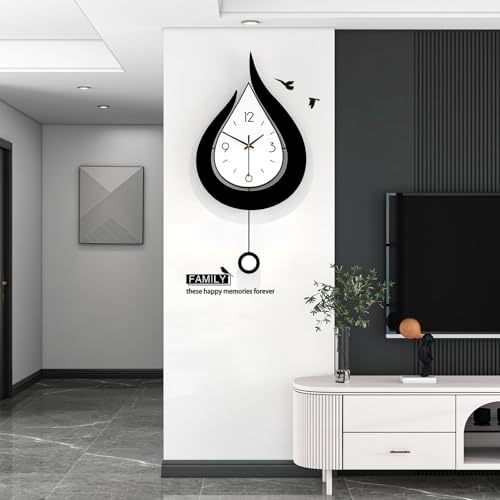 Decorative Modern Silent Pendulum Wall Clock - Image 2