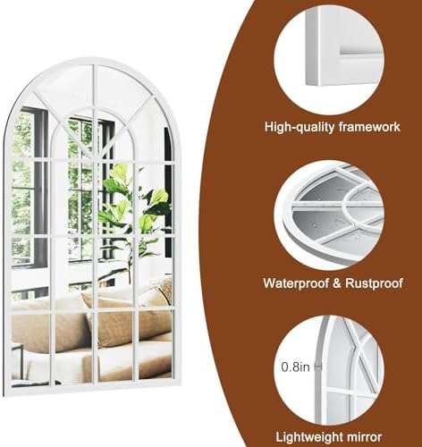 Dewfig Arched Wall Mirror - Image 7