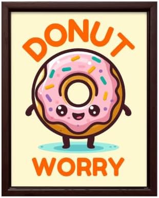 InkFlow Posters Donut Worry Canvas Poster by InkFlowPosters