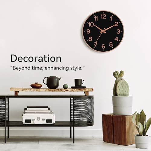 Roymnie 8 Inch Wall Clock, Battery Operated Silent Non Ticking Analog - Image 6