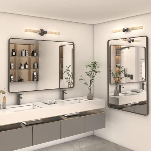 44x36 Inch Brushed Metal Bronze Bathroom Mirror - Image 5