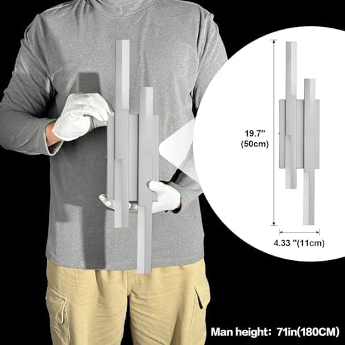 Benkut Modern LED Wall Sconce Silver Remote Wall Light Fixtures - Image 4