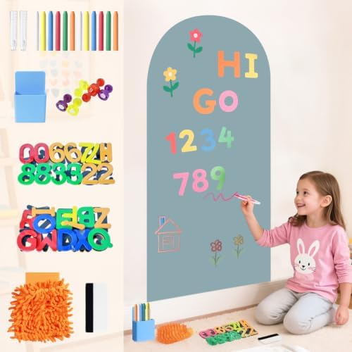 Arch Magnetic Wall Decal 39.3"x17.5", Magnetic Chalkboard Board by OMKSIH