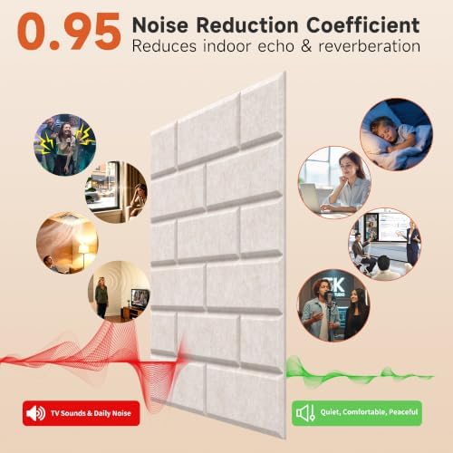 Acoustic Panels with Self Adhesive, 24 Pack Sound Dampening Panels - Image 4