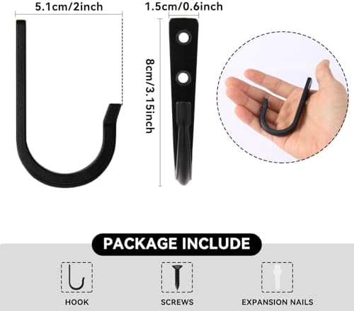 10Pcs Large Size Heavy Duty Wall Hooks, Coat Hooks, Wall Hooks - Image 2