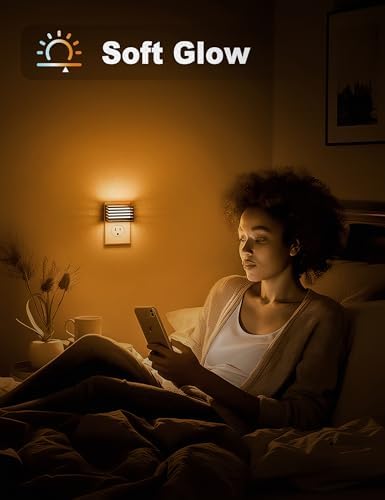 JandCase Amber Night Light, Night Lights Plug into Wall Dusk to Dawn Sensor - Image 4
