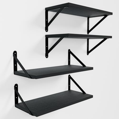 COCOYA Wall Shelves 7.3" Deep Solid Paulownia Wood by COCOYA