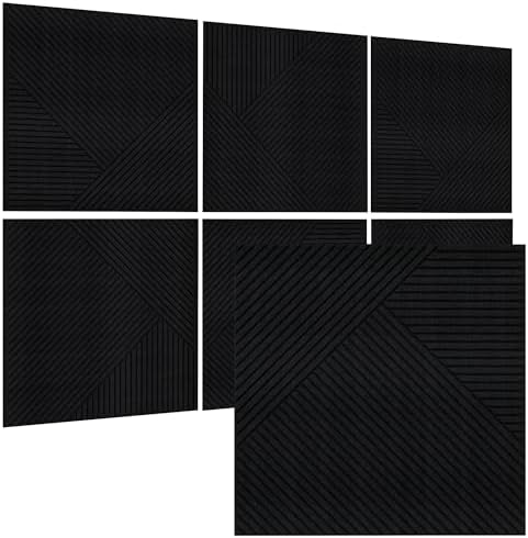 TO-TH Sound Proofing Panels Peel and Stick Acoustic Wall Panel 6Pack by TO-TH