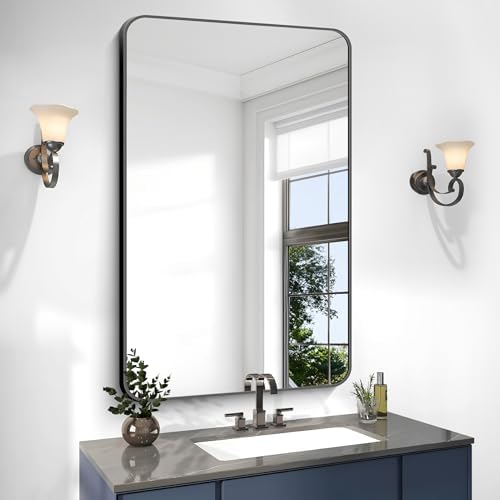 BONEWEI 30x48 inch Bathroom Mirror, Wall Mounted Bathroom Frame Vanity Mirror - Image 2