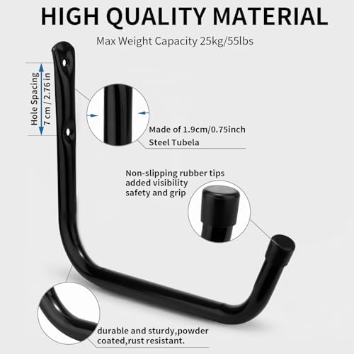 Heavy Duty Garage Storage Hooks, Wall Mounted Utility Hanging Rack - Image 5