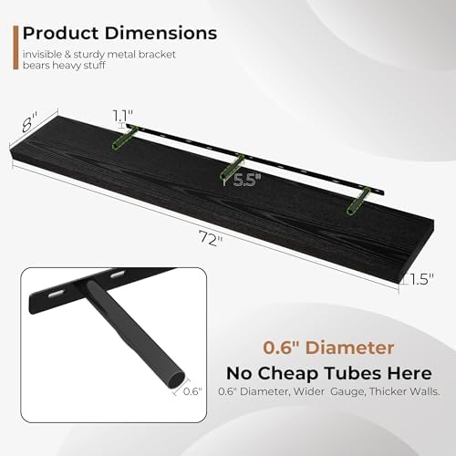 Fun Memories 72 Inch Floating Shelves - Image 3