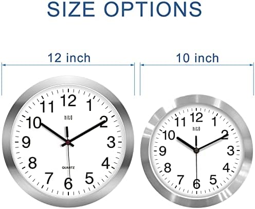 HITO 10 Inch Silent Wall Clock 12 Inch Silent Wall Clock Battery Operated Non - Image 4