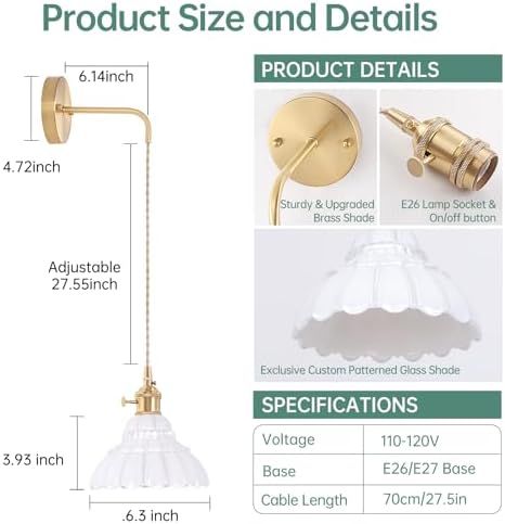 Shenmoyl Vintage Wall Sconce - Image 3