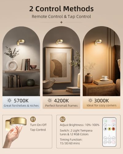 Picture Lights for Wall, Rechargeable Magnetic - Image 3