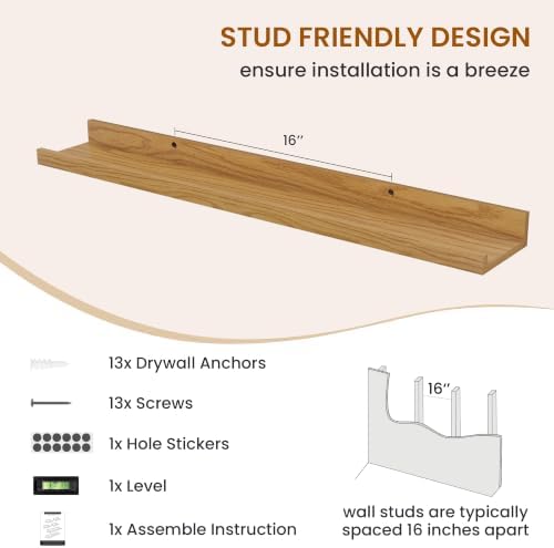 Picture Ledge Shelf, Floating Shelves - Image 5