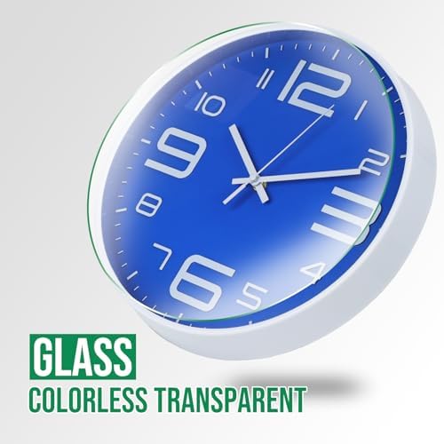 Wall Clock Modern Non-Ticking Battery Operated Wall Clocks Silent Quartz - Image 6