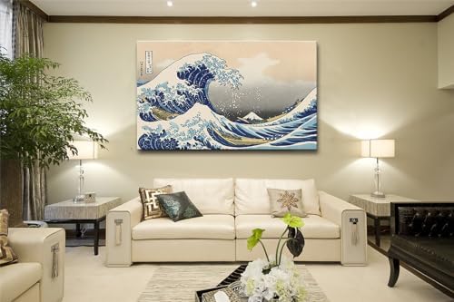 msspart The Great Wave off Kanagawa by Hokusai Canvas Wall Art Japanese Classic - Image 4