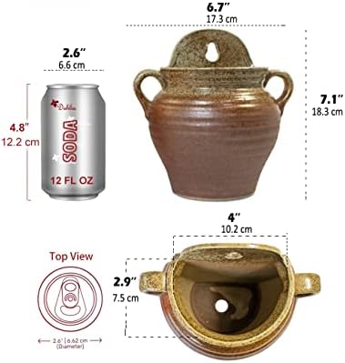 Dahlia Ceramic Vertical Wall Hanging Succulent Planter Flower Pot, Style 3 - Image 4