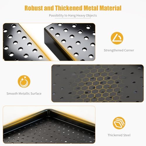 2 Pack Metal Pegboard Panels 24" x 12" - Image 5