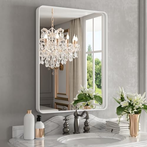 WEER White Bathroom Vanity Mirror 22x30 Inch by WEER