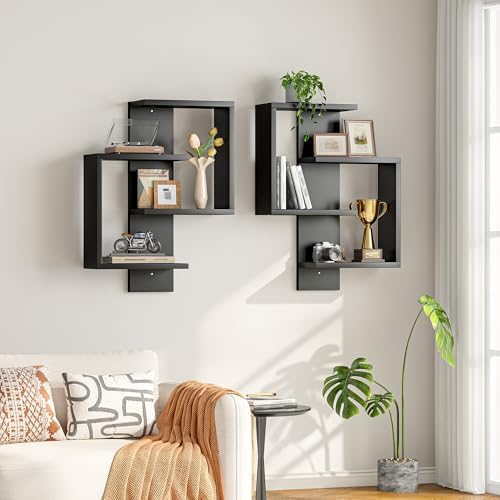 REIBII 8 Tier Floating Shelves, DIY Wall Mounted Shelves, Lack Shelf - Image 5