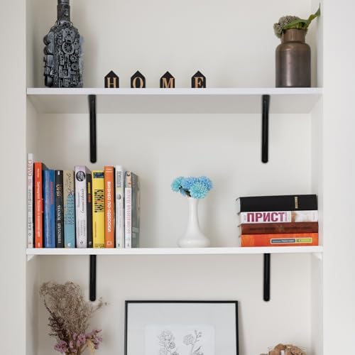20 Pack L24 x H 12" Black Heavy Duty Shelf Brackets - Image 5