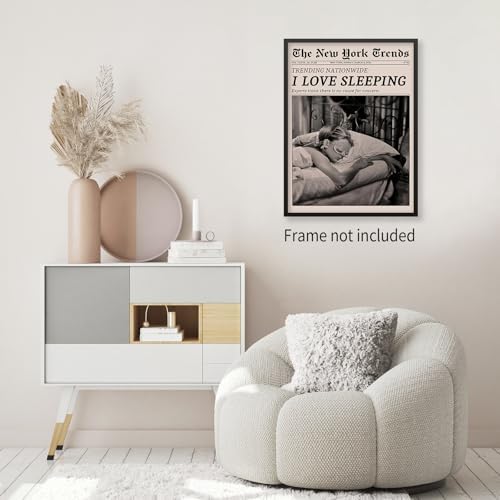 VERENIX Retro Black and White Feminist Wall Art Newspaper Aesthetic Canvas - Image 3