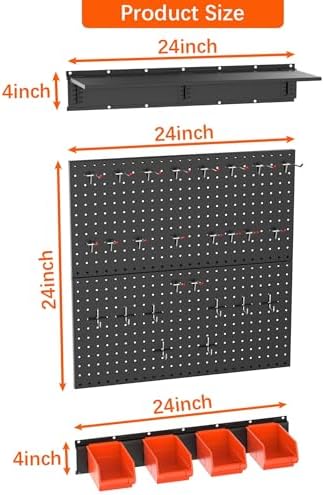 TORACK Garage Metal Pegboard - Image 3