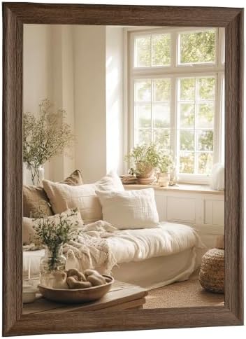 CULER Rustic Wall Mirror for Bathroom, Rectangle 30 x 40 inch Vanity Mirrors by Culer