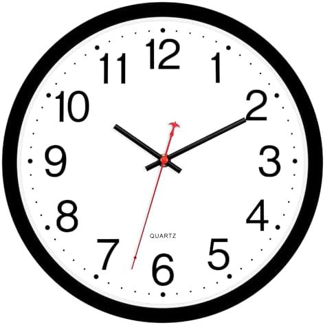 Foxtop 14 Inch Wall Clock Silent Battery Operated Analog Clock by Foxtop