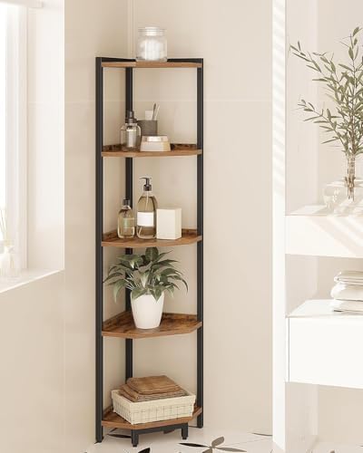 Hzuaneri Corner Shelf Stand 5-Tier Corner Bookshelf Storage Standing Shelf - Image 6