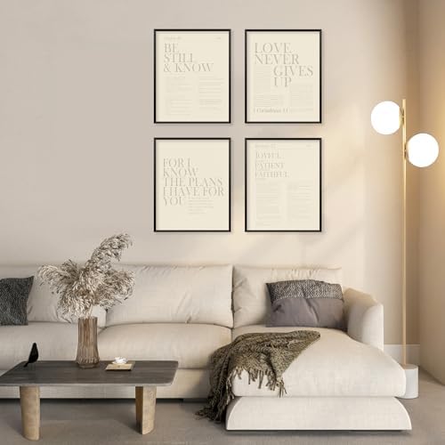 Locomiss Beige Christian Wall Art Decor, Modern Bible Verse Prints Posters - Image 6