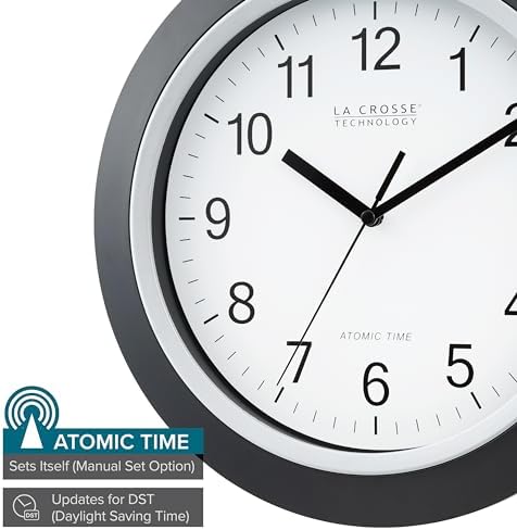 La Crosse Technology WT-3129B 12 Inch Atomic Analog Wall Clock - Image 2