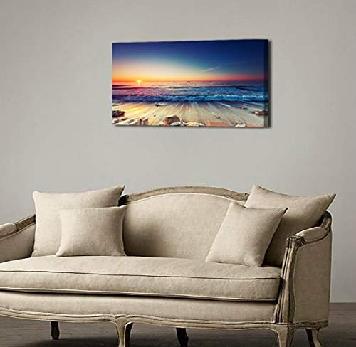 Beach Wall Art Sea Ocean Landscape Picture Print Canvas Wall Art Modern Giclee - Image 3