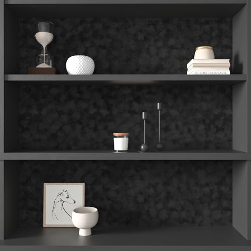CHIHUT Black Velvet Drawer Liner Soft Textured Peel and Stick Flocking Wallpaper - Image 6