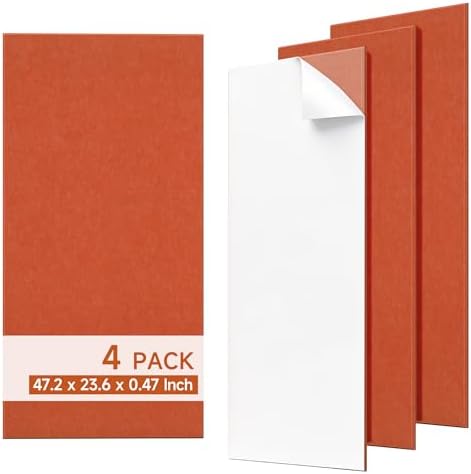 Acoustic Wall Panels, Peel and Stick, 47.2"x23.6", 4 Pack by Unknown