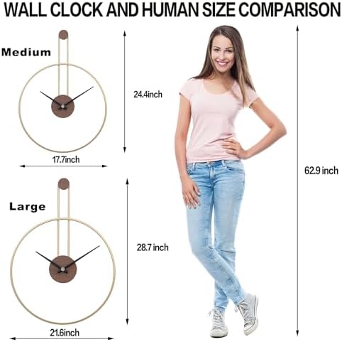 YISITEONE Large Decorative Wall Clock - Image 2
