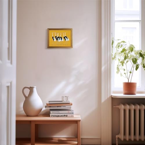 KBKBART Seven Cranes Vintage Gold Framed Wall Art 8x10inch - Image 7