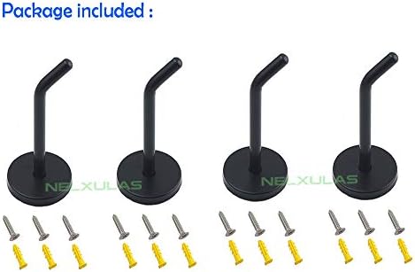 Classic Black Stainless Steel Heavy Duty Coat Hook, Durable Robe Hanger Wall - Image 2