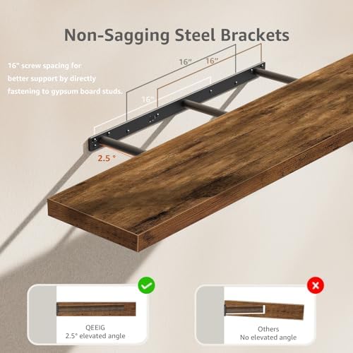 QEEIG Extra Long Floating Shelves - Image 4