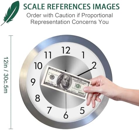 Modern Silent Non Ticking Wall Clock Battery Operated - Image 3