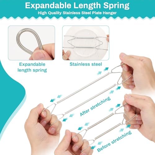 14 pcs Plate Hangers for The Wall, 4/6/8/10/12 Inch Invisible Decorative Wall - Image 6