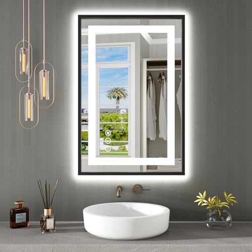 Amorho 24"X36" LED Bathroom Mirror by Amorho