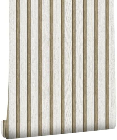 myforHD Wallpaper Peel and Stick Wood Grating Stripe Self-Adhesive Wallpaper by myforHD