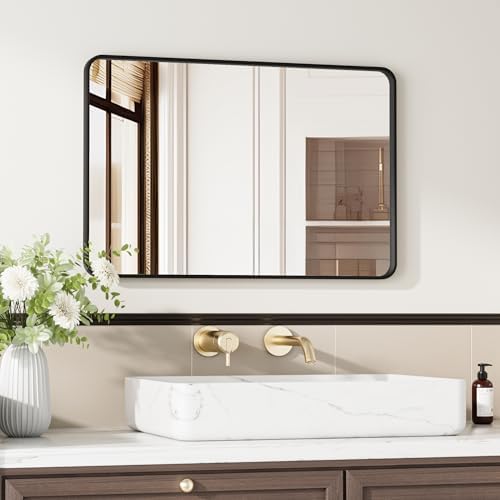 Black Bathroom Mirror 24X36 Inch Bathroom Vanity Mirror - Image 2