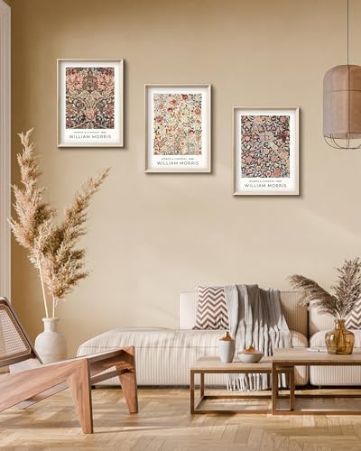 HesenDot William Morris Vintage Framed Wall Art, Floral Canvas Prints - Image 3